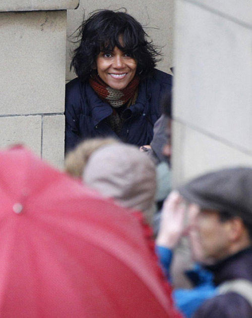 Halle Berry at set of movie 'Cloud Atlas' in Glasgow