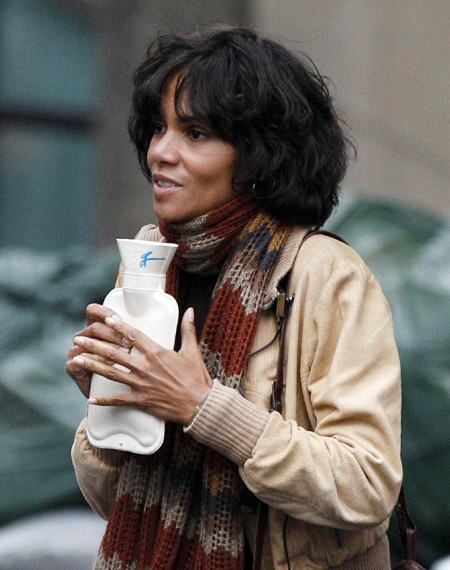 Halle Berry at set of movie 'Cloud Atlas' in Glasgow