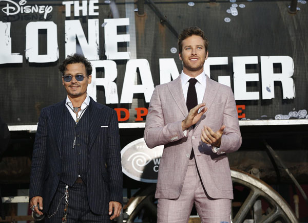 Depp attends premiere of 'The Long Ranger' in California