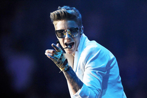 Justin Bieber performs during his Believe Tour