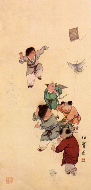 Kite in Chinese Paintings