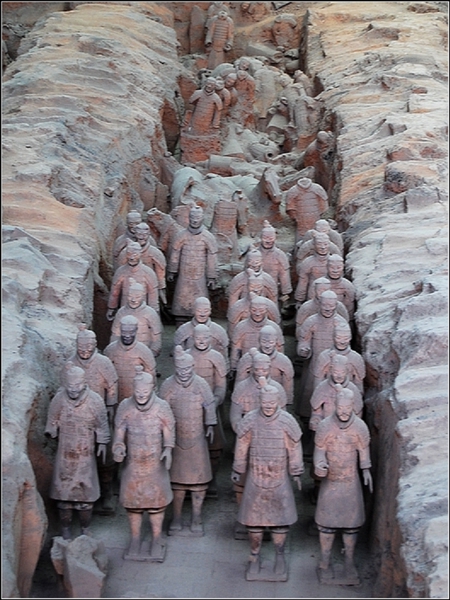 Terracotta warriors at the Qin Mausoleum