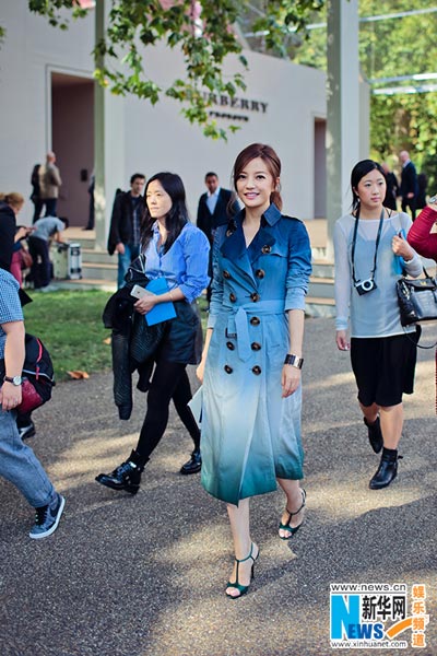 Actress Zhao Wei attends London Fashion Week