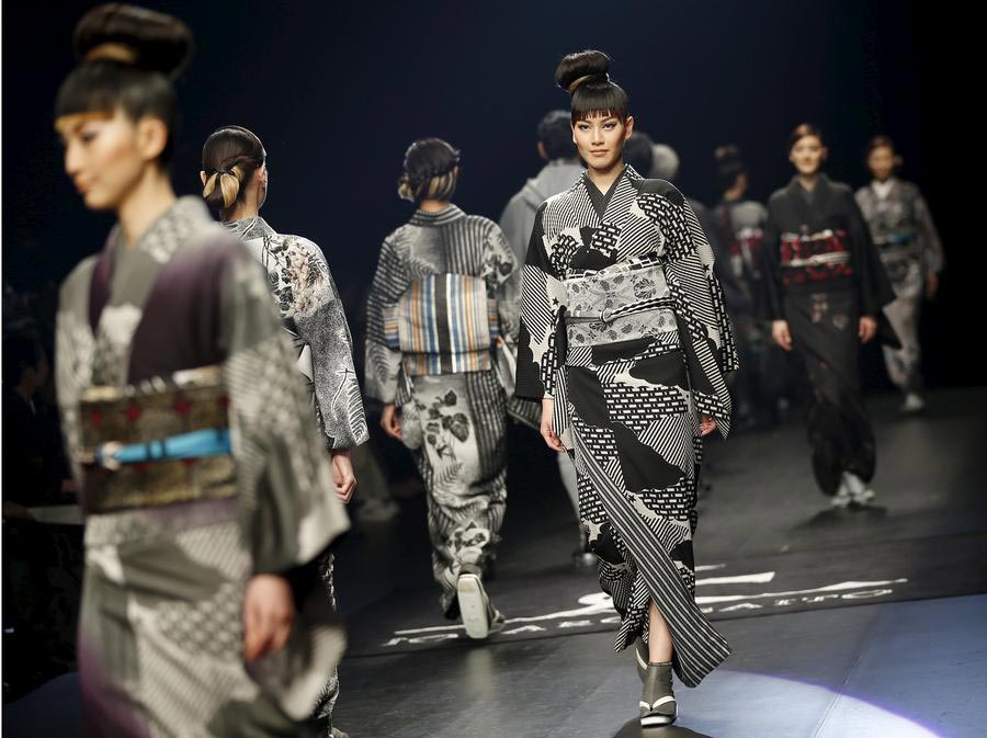 Kimonos presented at Tokyo Fashion Week