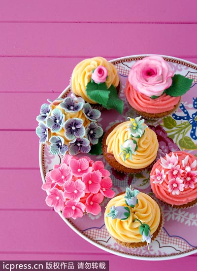 Flowery cupcakes