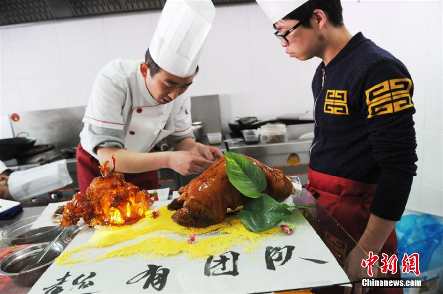 Fine cuisine cooking contest held in Gansu