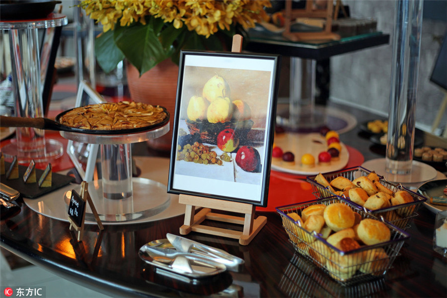 Sweets meet art in Monet themed afternoon tea