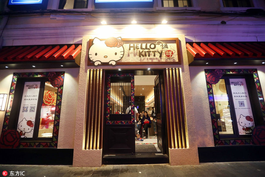 First Hello Kitty restaurant in Shanghai hailed the 'cutest'