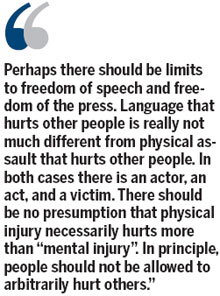 Limits of speech freedom