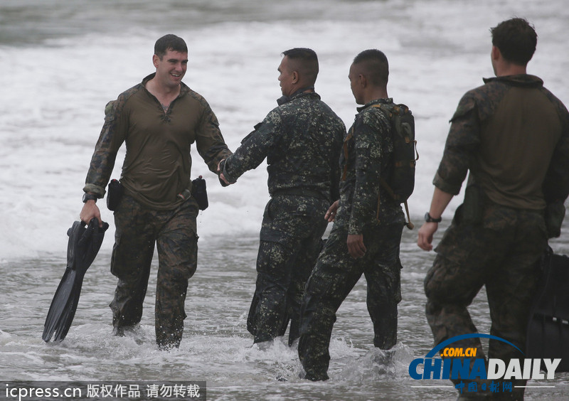 菲律賓與美國舉行聯(lián)合軍演 稱希望美軍擴(kuò)大防區(qū)（組圖）