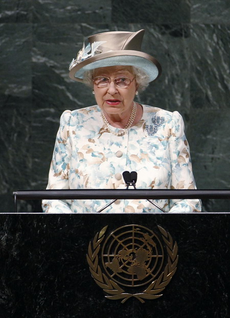 Britain's Queen addresses UN