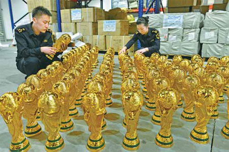 Replica World Cup trophies seized in anti-piracy swoop