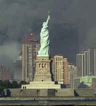 Celebrating July 4th at the Statue of Liberty