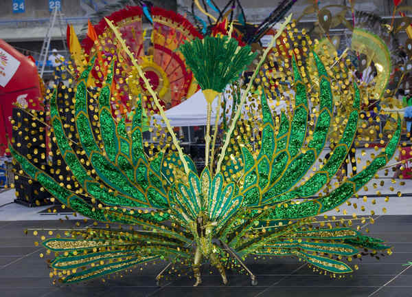 Dressed-up perfromance in Toronto Caribbean Carnival