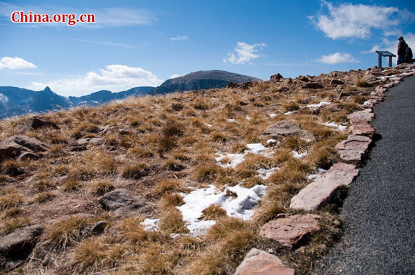 Rocky Mountains after first snow