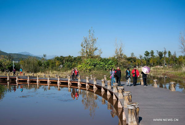 Qionghai wetland park in Sichuan