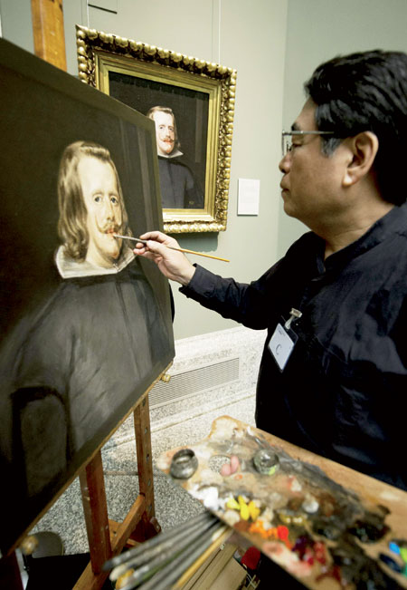 Chinese artists learn by copying old masters