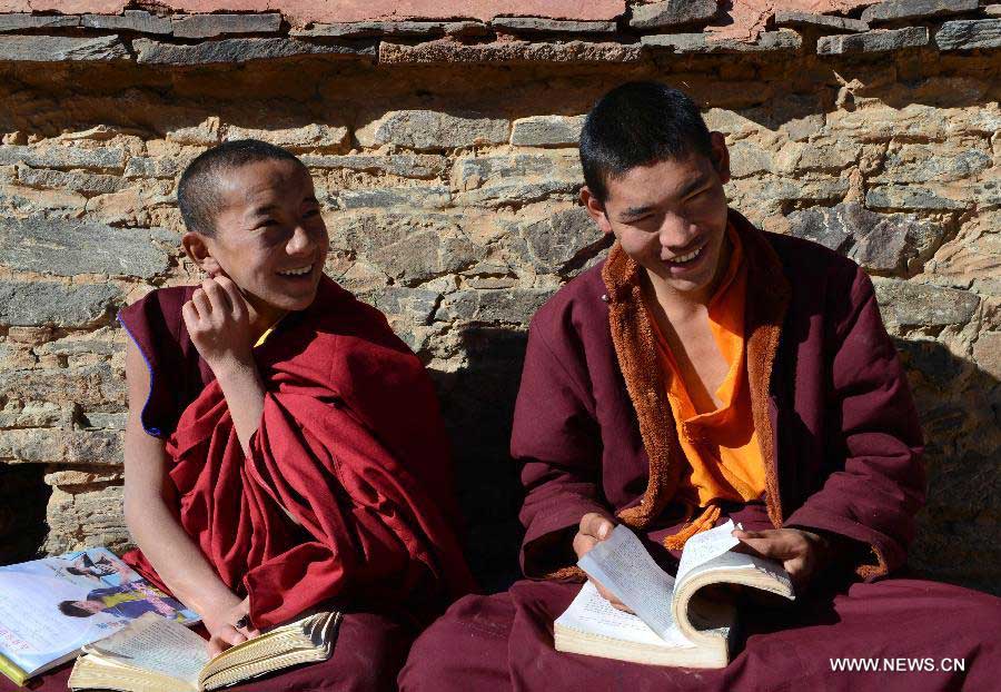 Life of young monks in Tibet