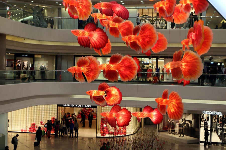 Hong Kong decorated for Lunar New Year