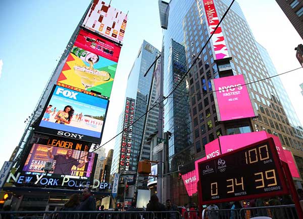 China's publicity video for Rio Olympics shown at Times Square