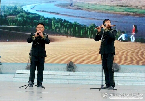 Art troupe from Hui ethnic group performs in Qingdao Expo