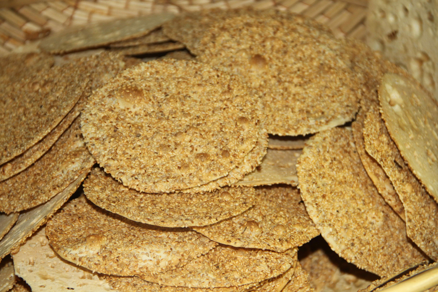 Sesame-crusted moons