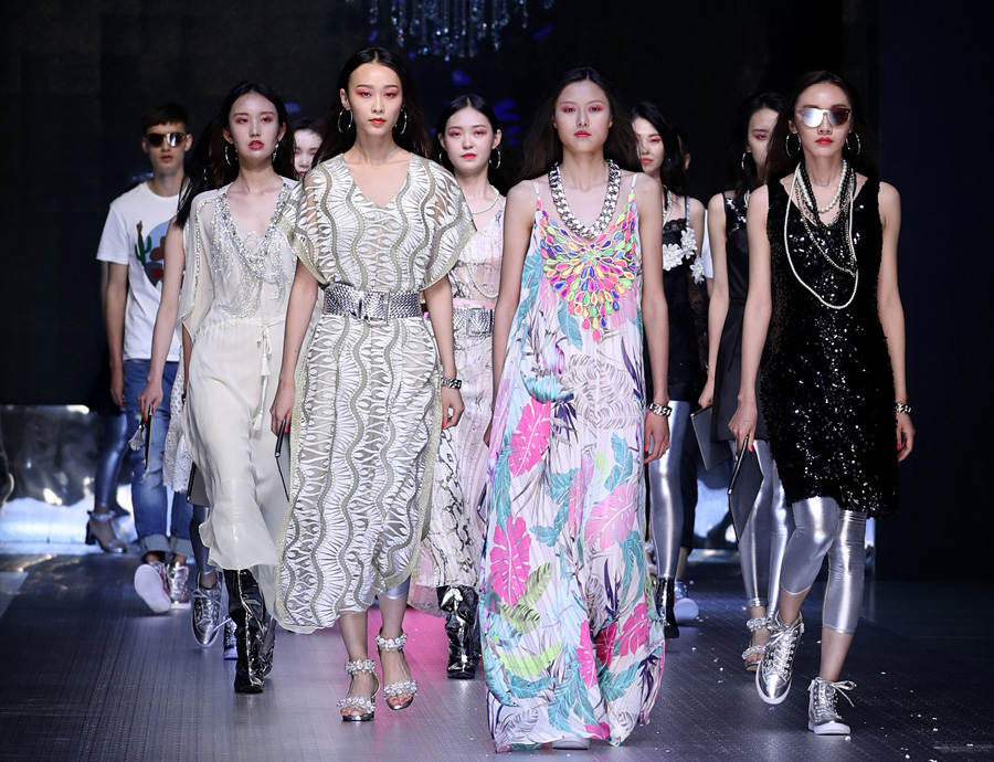 Creations presented during fashion show in China's Shandong