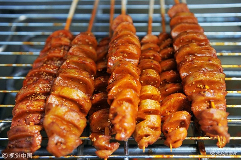 Snack attack at Qingdao Intl Beer Festival