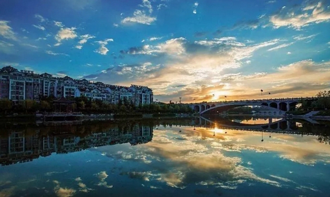 Beautiful sunrise captured in Qingzhou