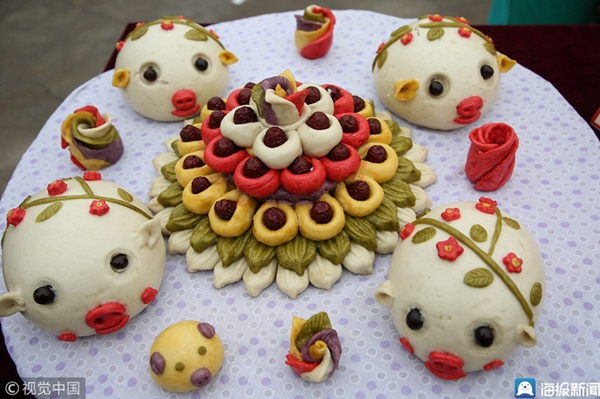 Steamed bun making competition held in Rizhao