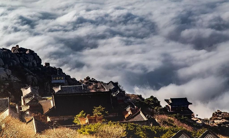 Mount Tai in a sea of clouds