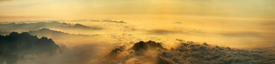 Mount Tai in a sea of clouds