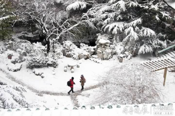 In pics: Snowfall blankets coastal city