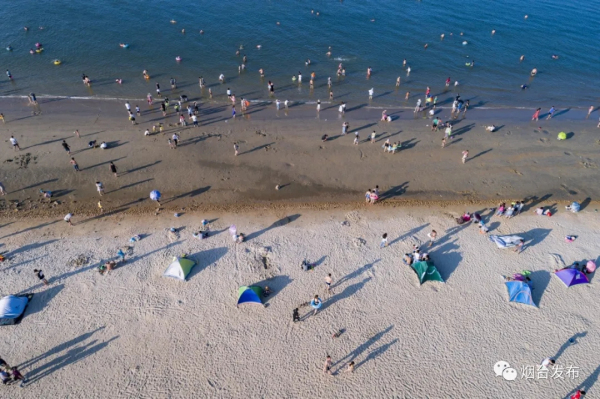 Coastal scenery of Yantai in early summer