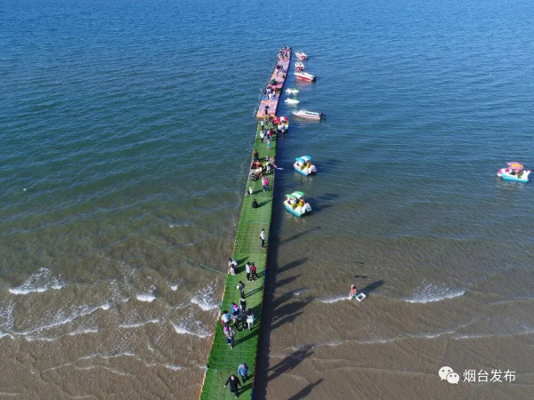 Coastal scenery of Yantai in early summer