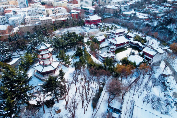 Yantai embraces picturesque views after snowfall