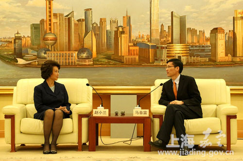 Former US secretary of labor returns to Jiading