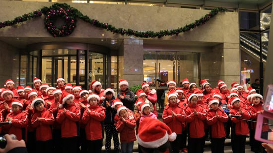 Children enjoy Christmas Tree Lighting Ceremony at Kempinski Hotel