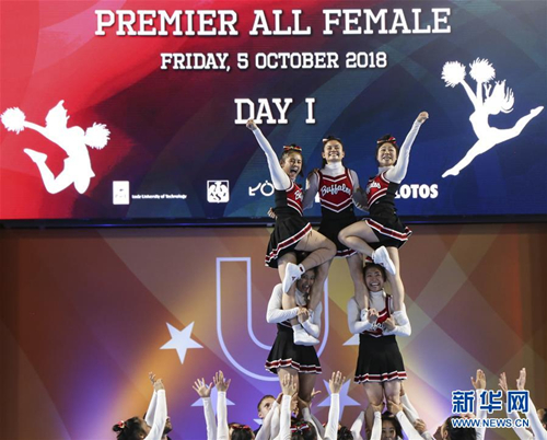 Shanxi students compete in cheerleading championship