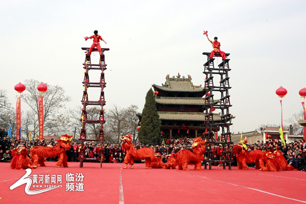 Xiangfen county hosts show for Longtaitou Festival