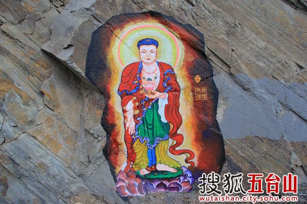 Buddhist cliff paintings at Mount Wutai