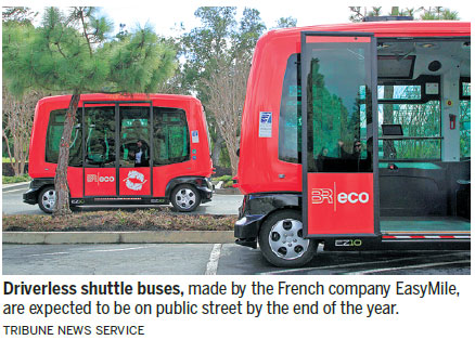 Driverless shuttles make their debut