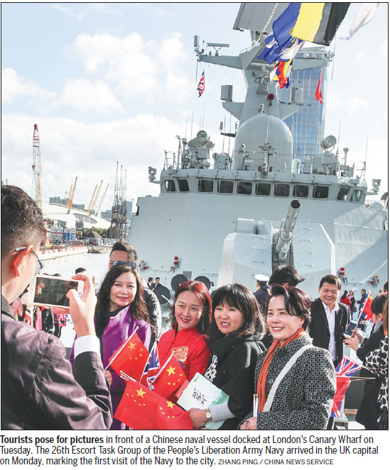 PLA Navy ships buoy ties with UK