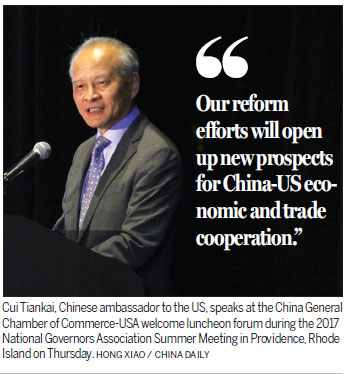 Cui: Trade, exchanges drive US ties