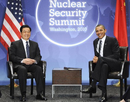 US-China relations warm as Obama and Hu Jintao meet