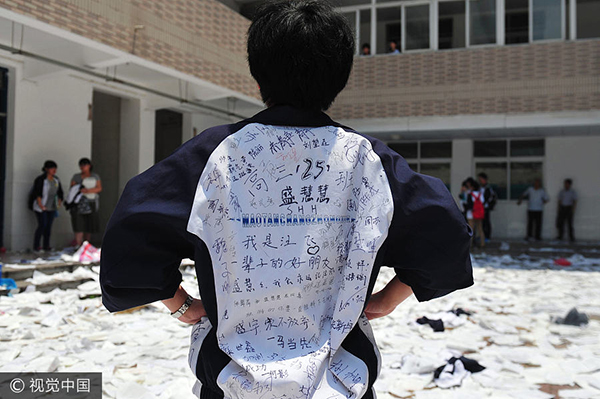 Is tearing up textbooks a good way to relieve stress?