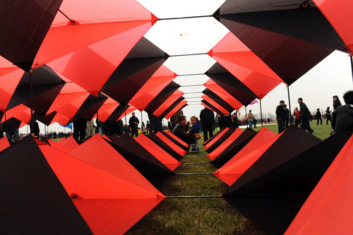 kites fly high in Weifang