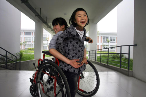 Disabled pupils in new school