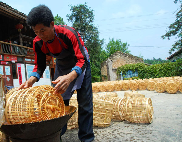 Bird cages support whole Miao village