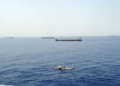 Training exercises at sea